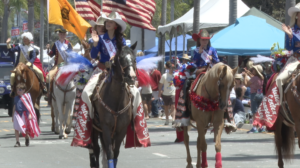 The parade in Coronado drew large crowds on Saturday. 