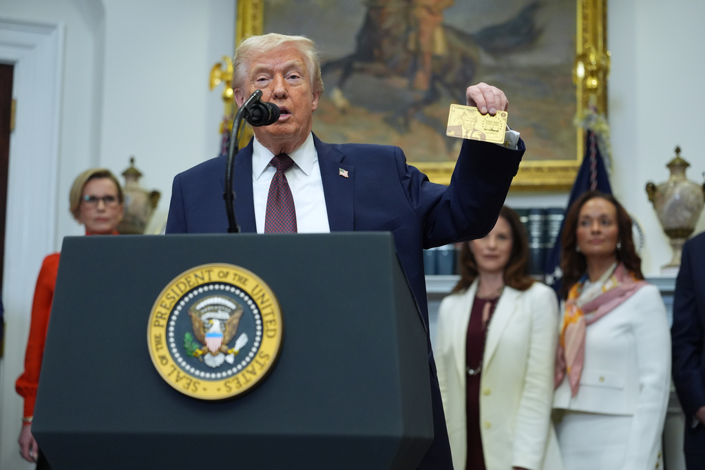 President Donald Trump speaks during an event on prescription drug prices in the Roosevelt Room of the White House, Friday, Dec. 19, 2025, in Washington. 