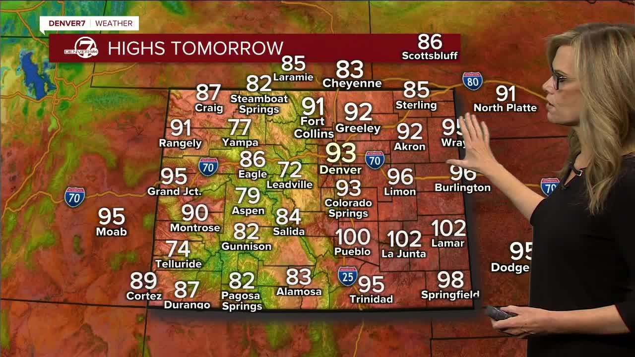 Highs on Monday