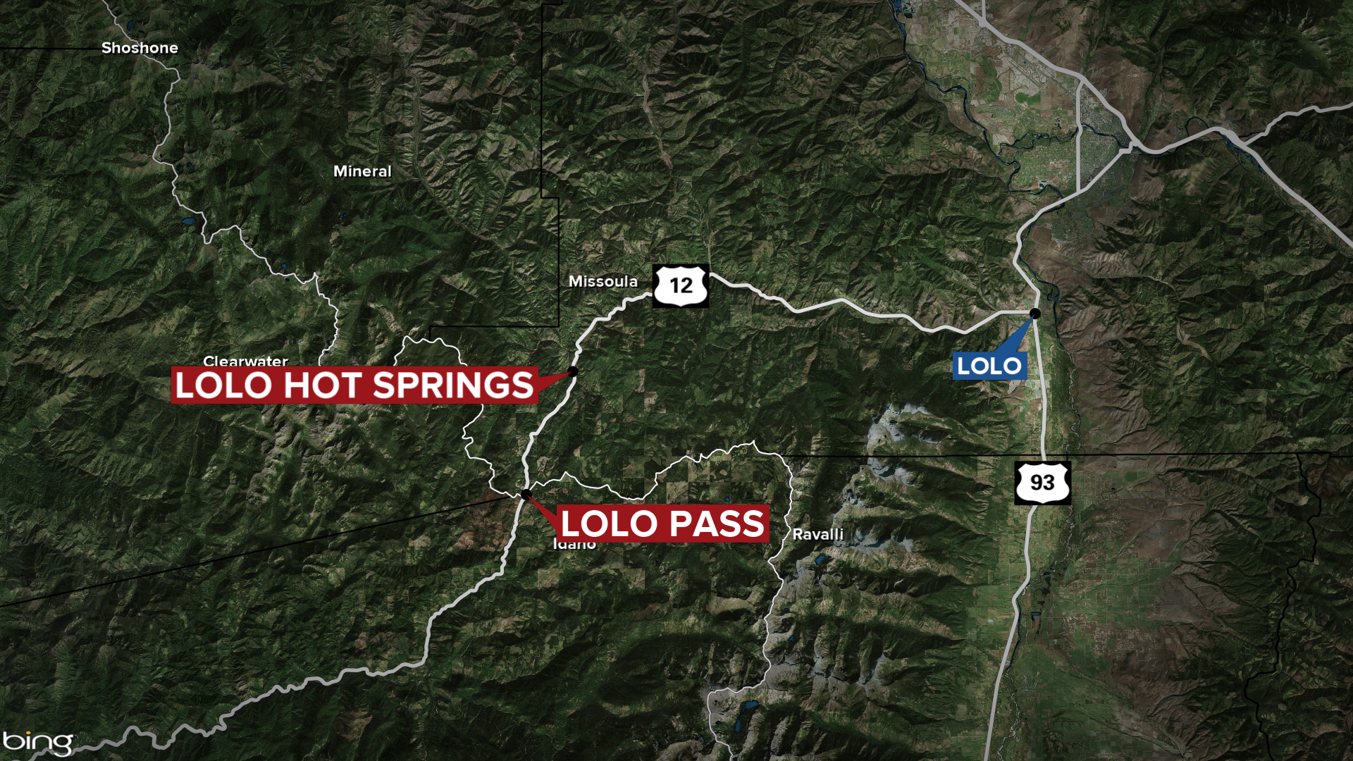 Lolo Creek Fire Map