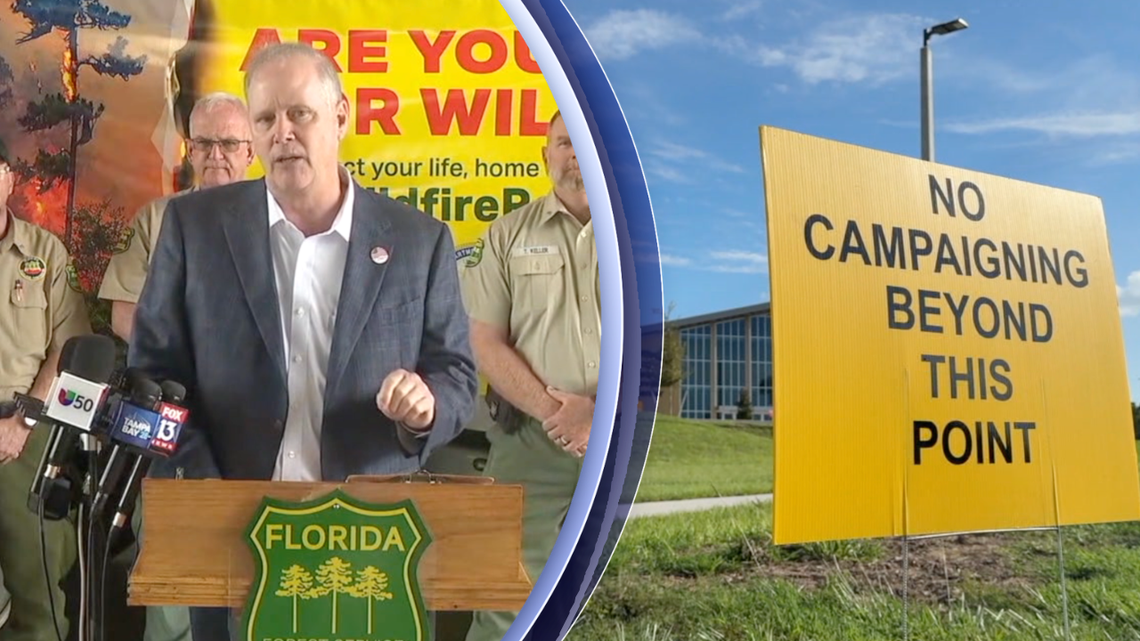 Dade City polling location draws voter concerns after they notice a candidate's name on the building