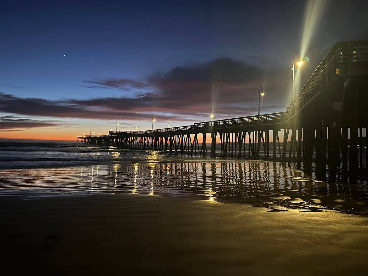 Sunset over Pismo Pier