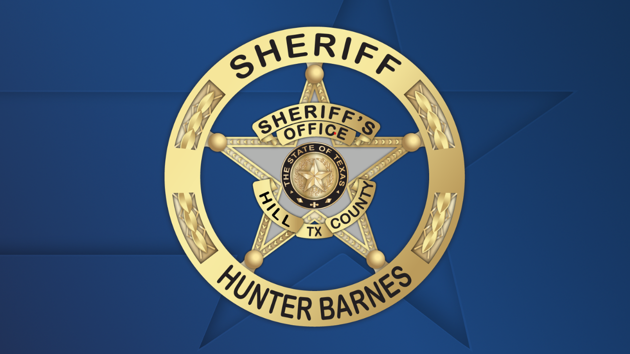 Hill County Sheriff Badge generic.png