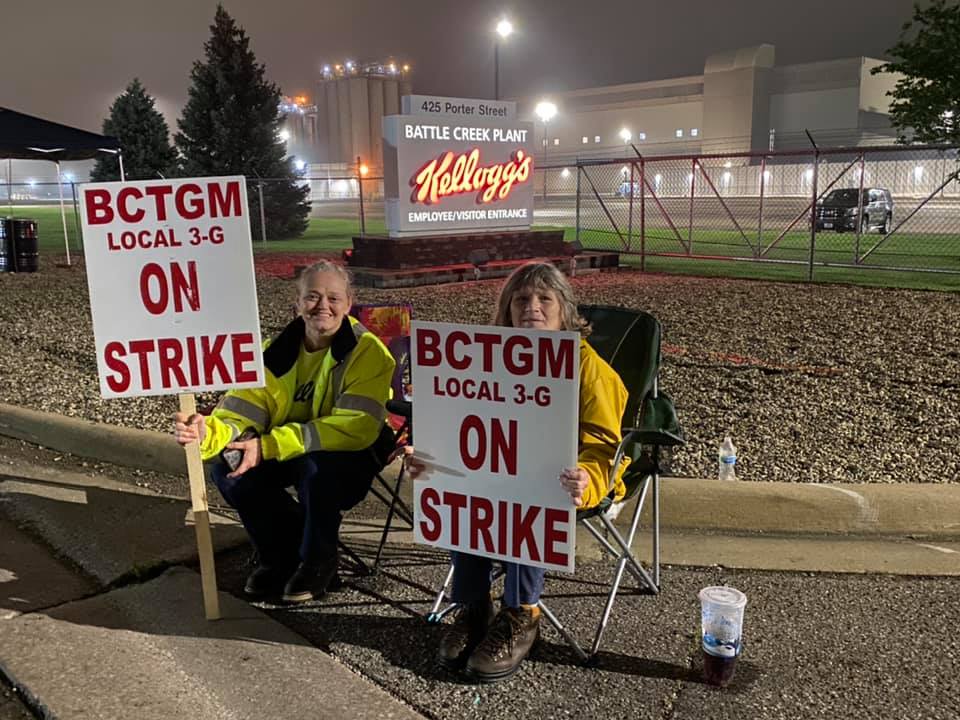 Kellogg's Company Union Workers Strike in Battle Creek