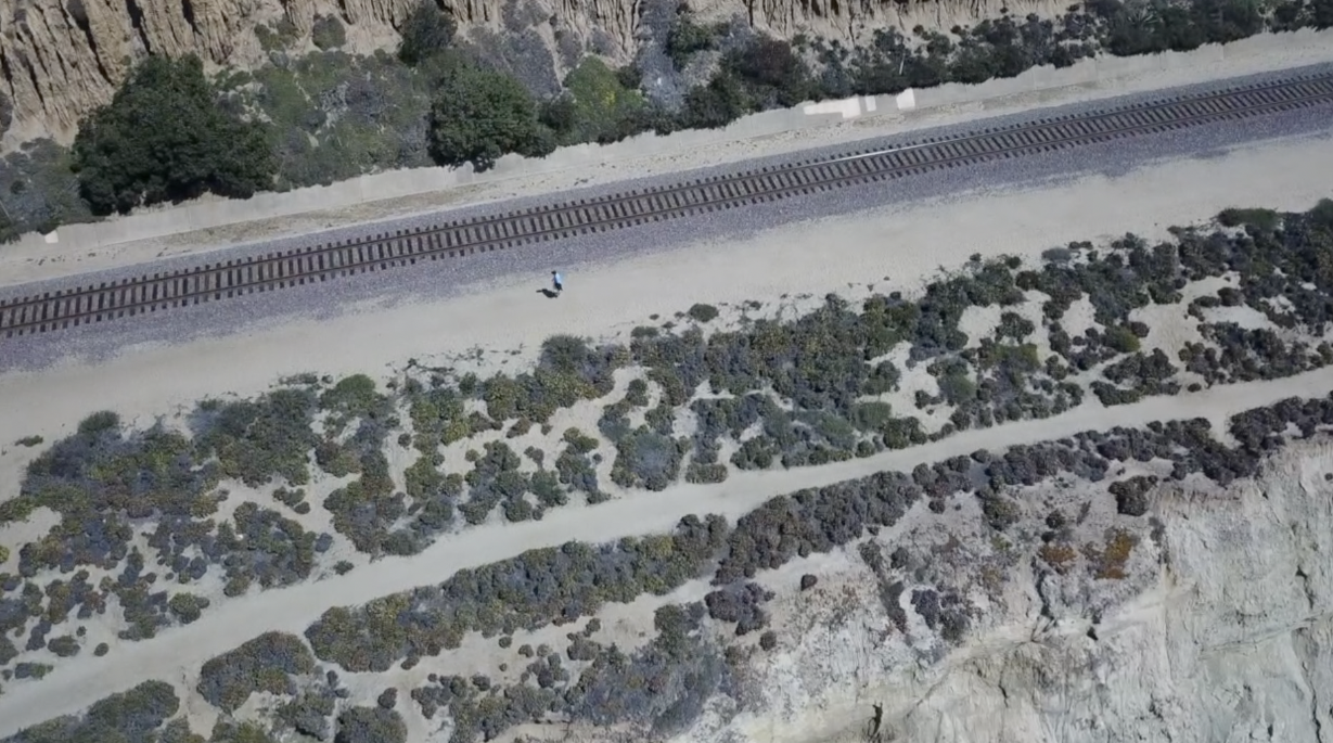 The Del Mar bluffs are slowly crumbling into the ocean