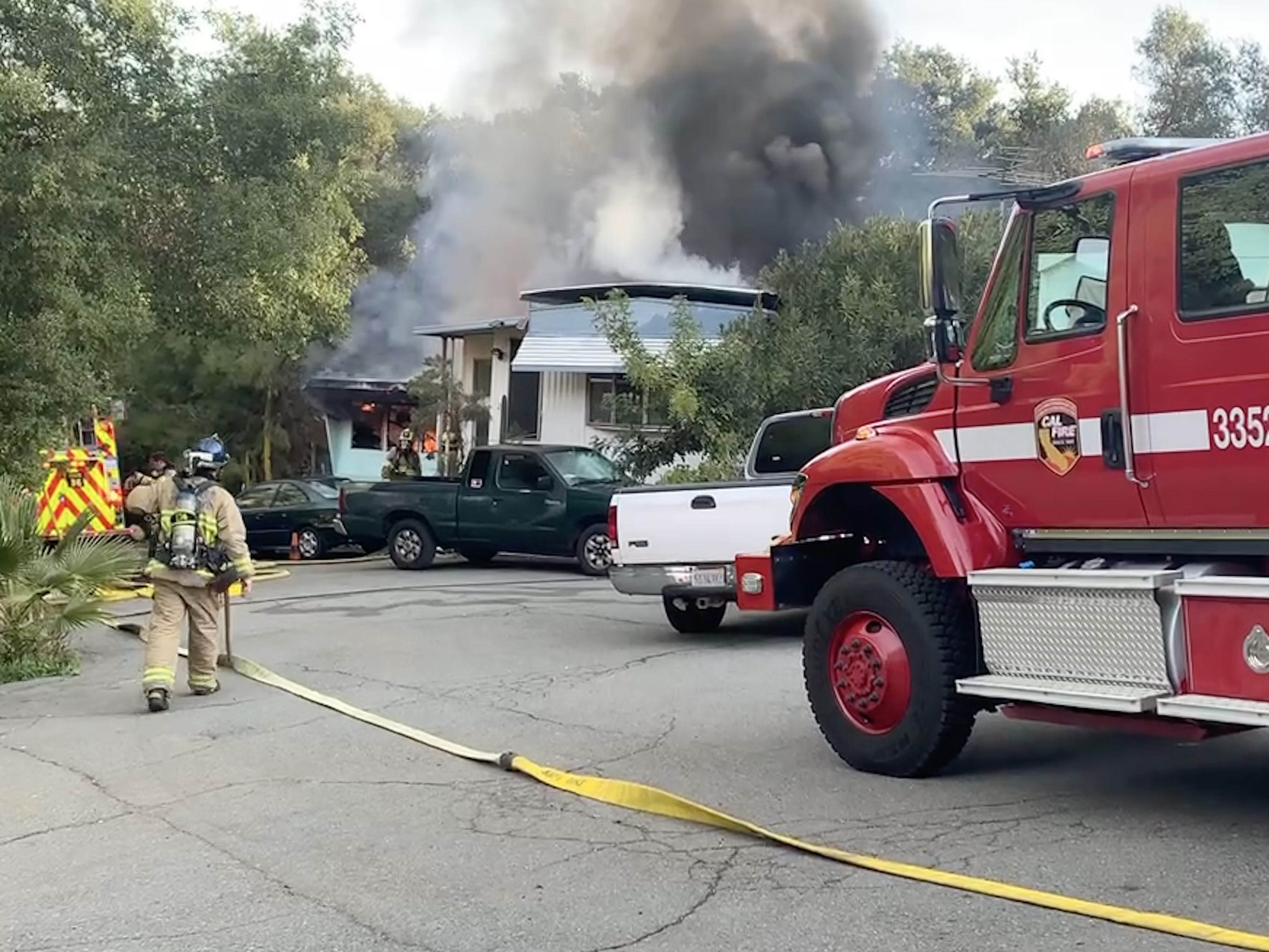 Fire destroys mobile home, damages another in Jamul