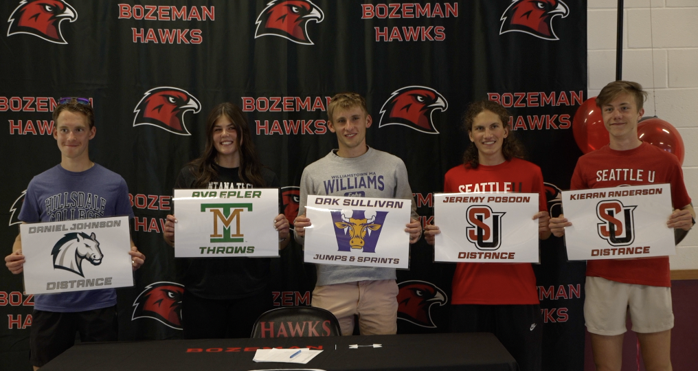 Bozeman High 2024 signing day track and field