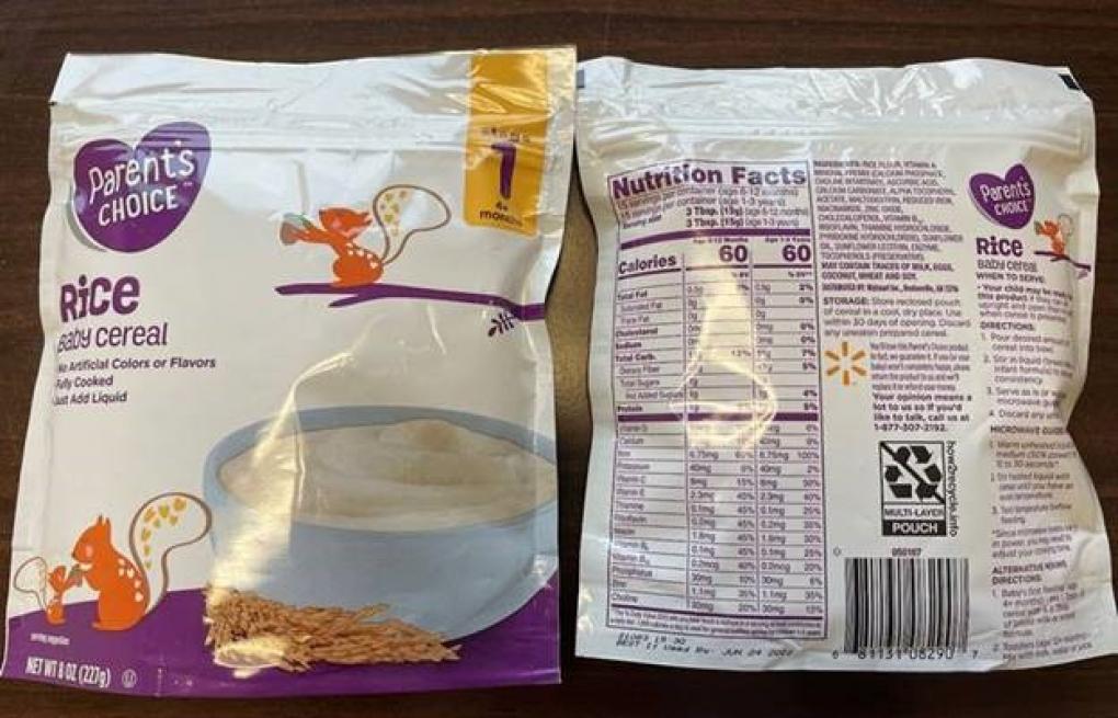 FDA announces recall of some infant cereal