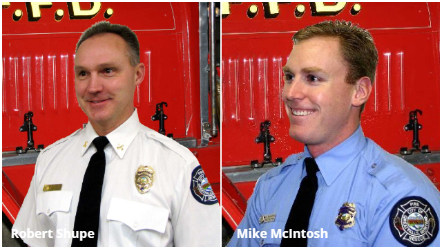 Robert Shupe and Mike McIntosh of Great Falls Fire Rescue
