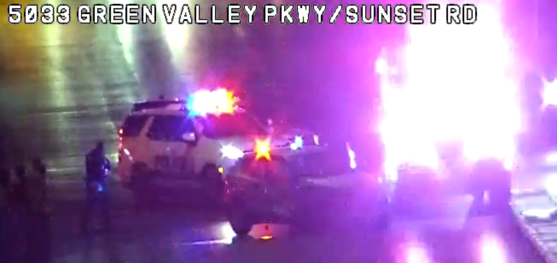 Crash closes all lanes at eastbound Sunset Road and Annie Oakley Drive, RTC says