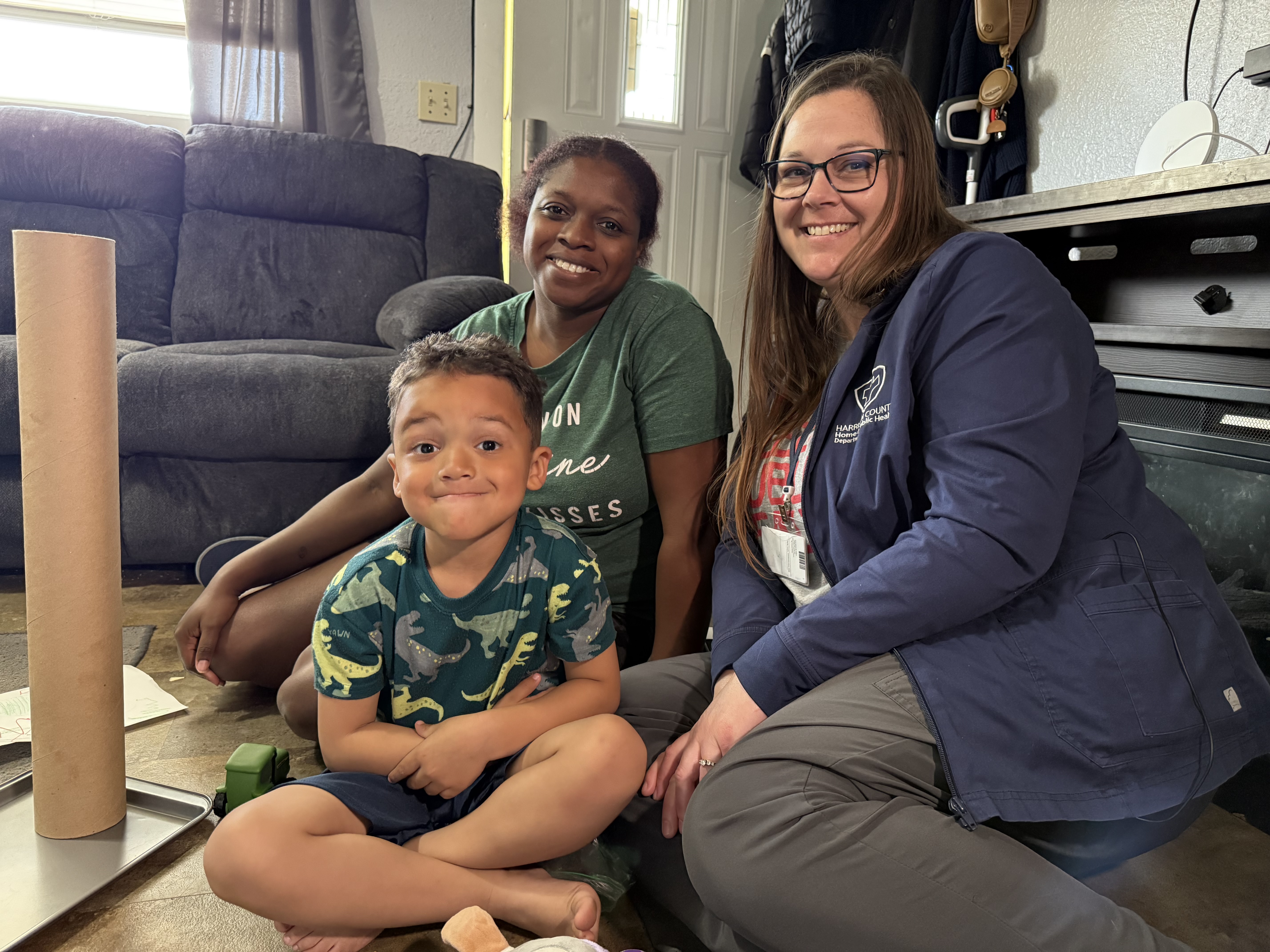 Kym Marshall and son