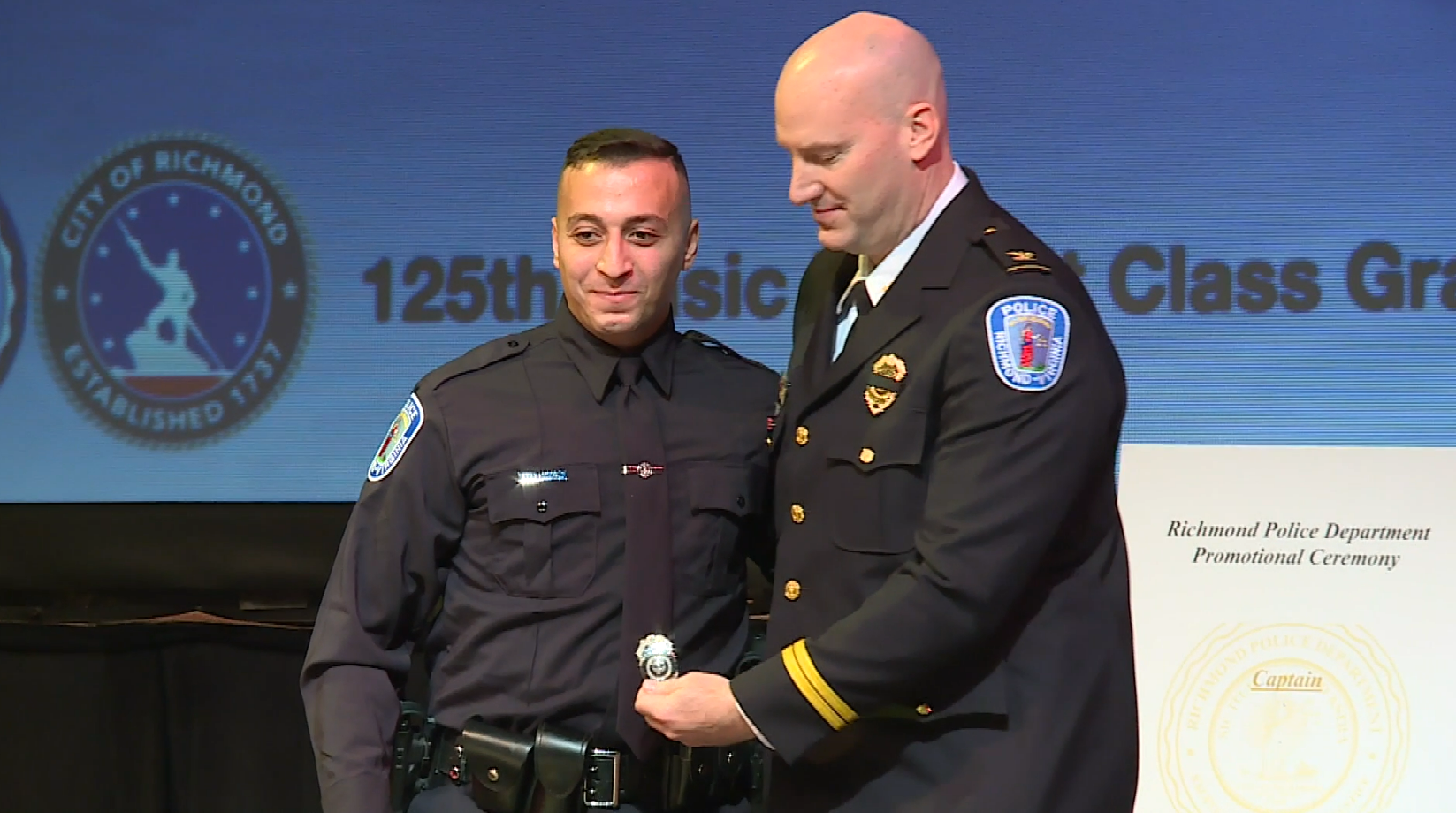 He survived war-torn Iraq. Now, he will be protecting Richmond streets as a cop.