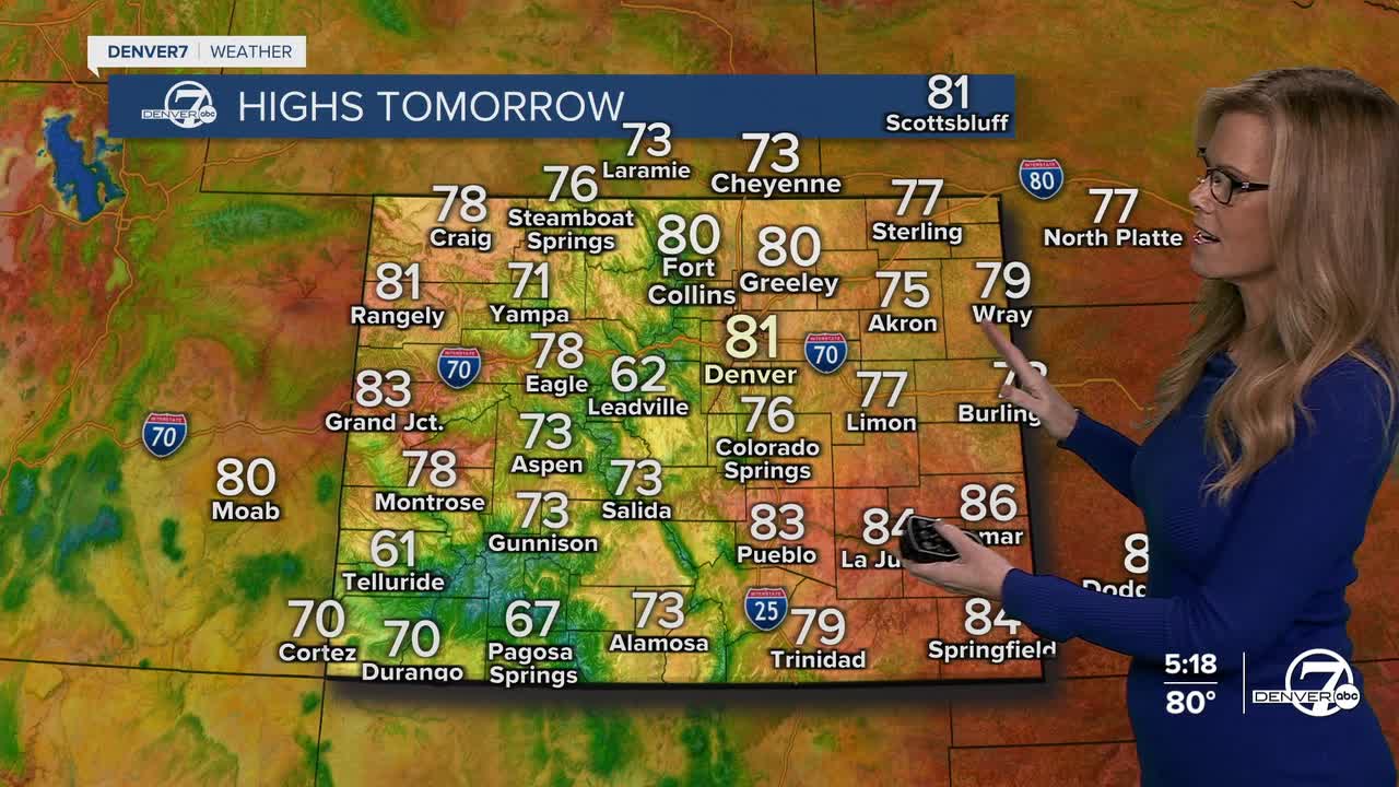 Highs on Saturday
