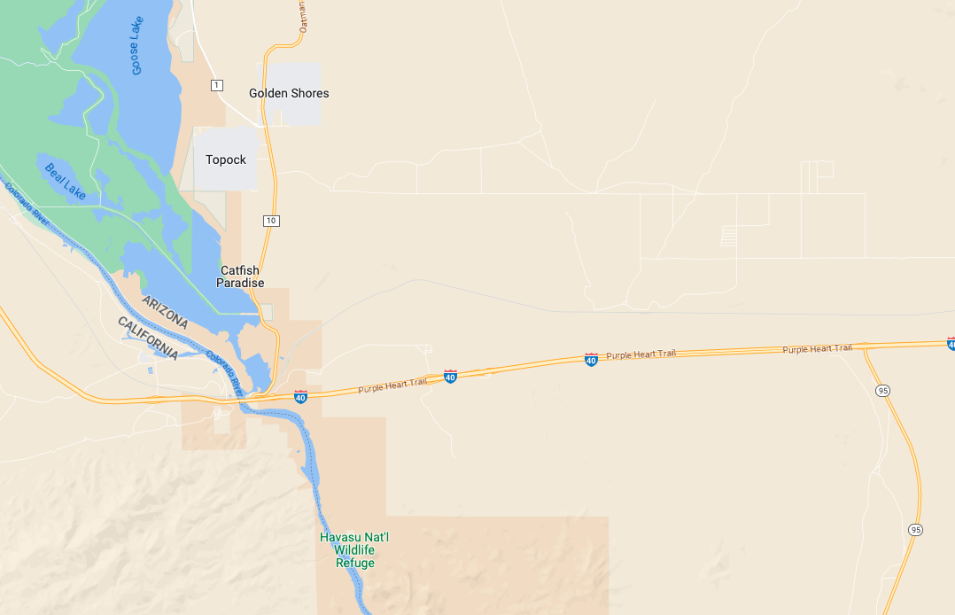 Mohave County train derailment location