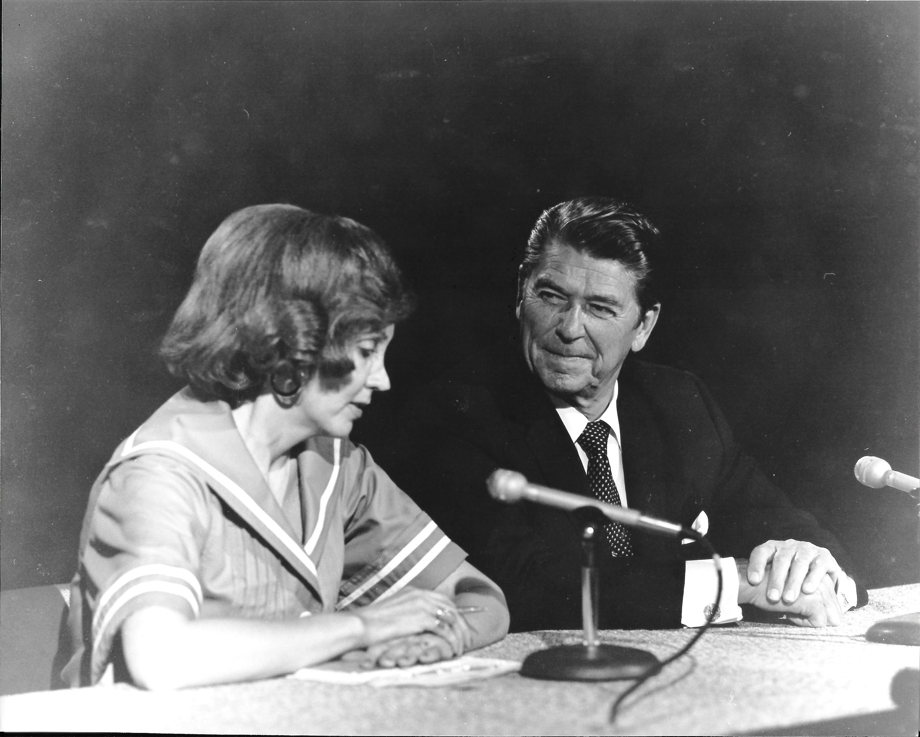 Sue Wylie and Ronald Reagan on Your Government 1976, WLEX-TV, Lexington, KY.jpg