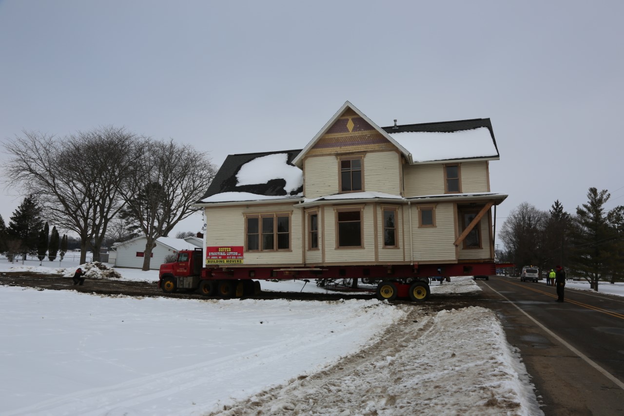 The historic Dorman house in the village of Elsie was purchased for $1 and moved to another lot in the village