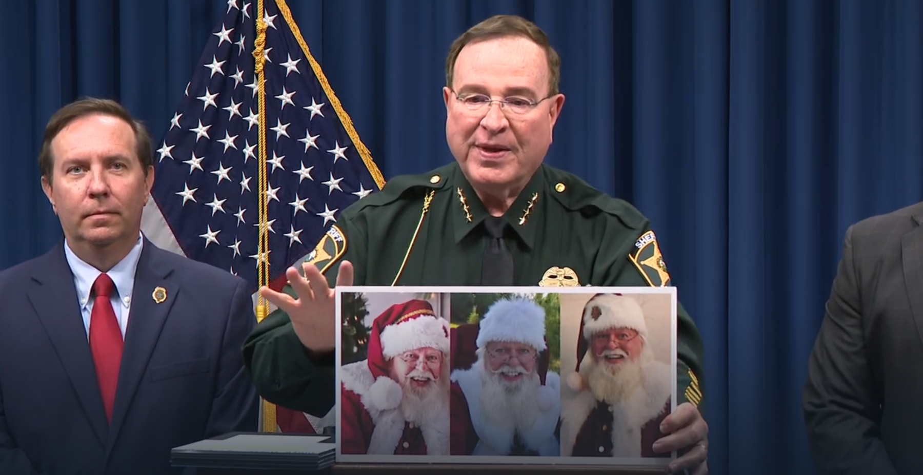 Santa Clause predator press conference