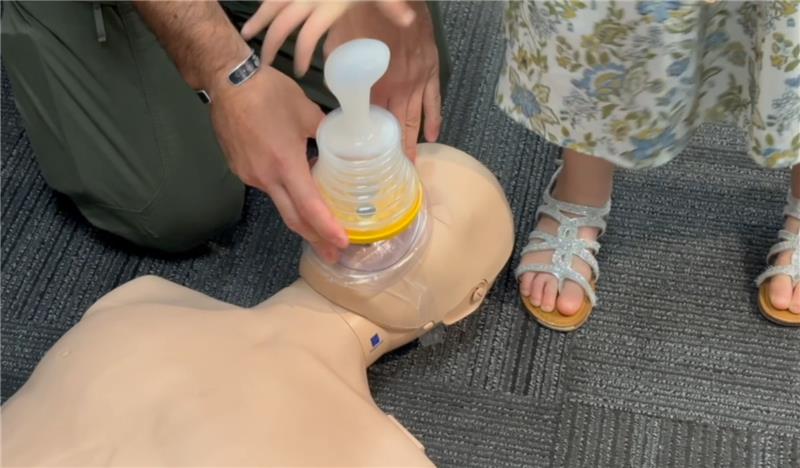 LIfeVac demonstration on a mannequin 