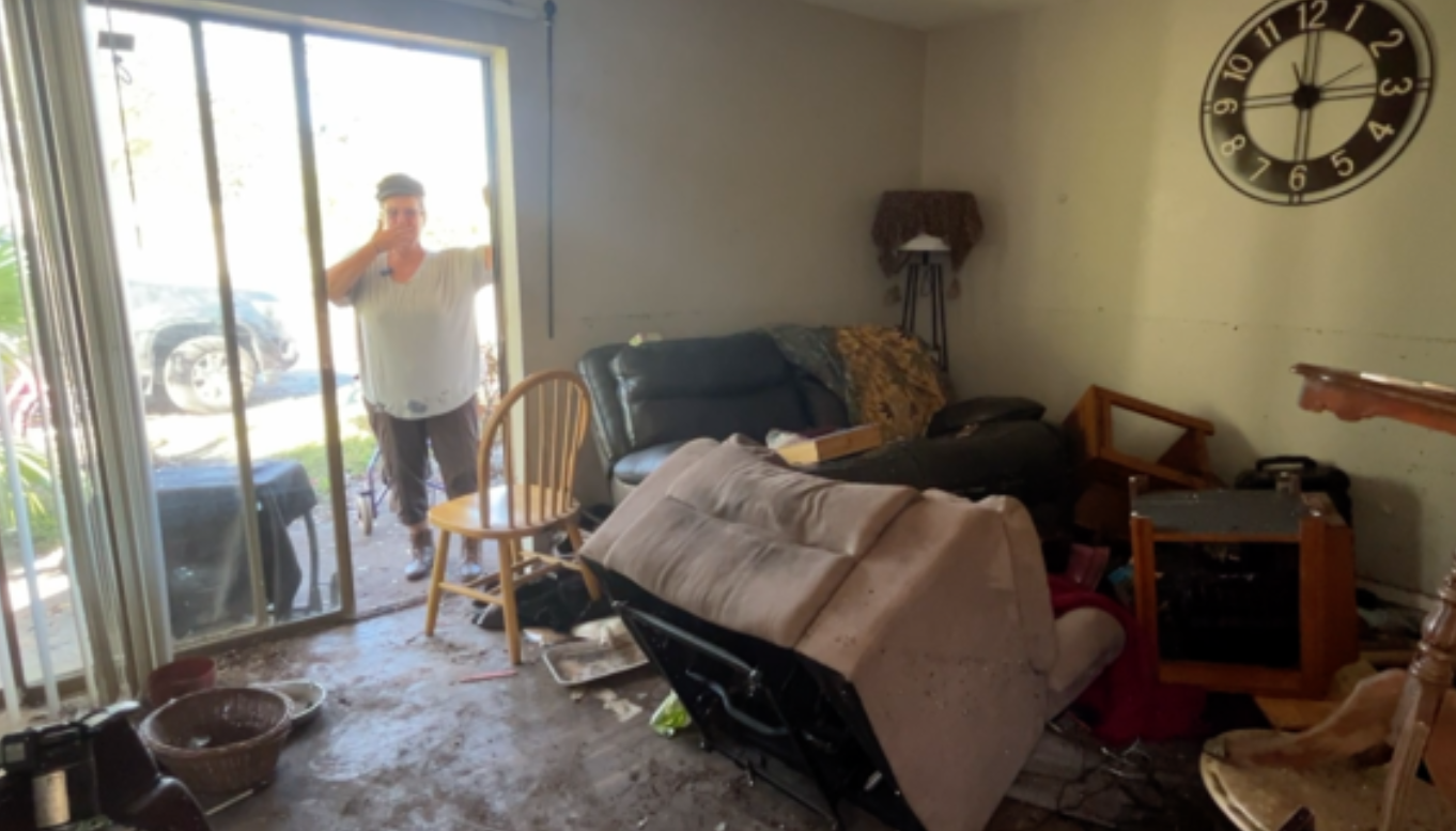 Damage at The Standard Apartment after Hurricane Milton