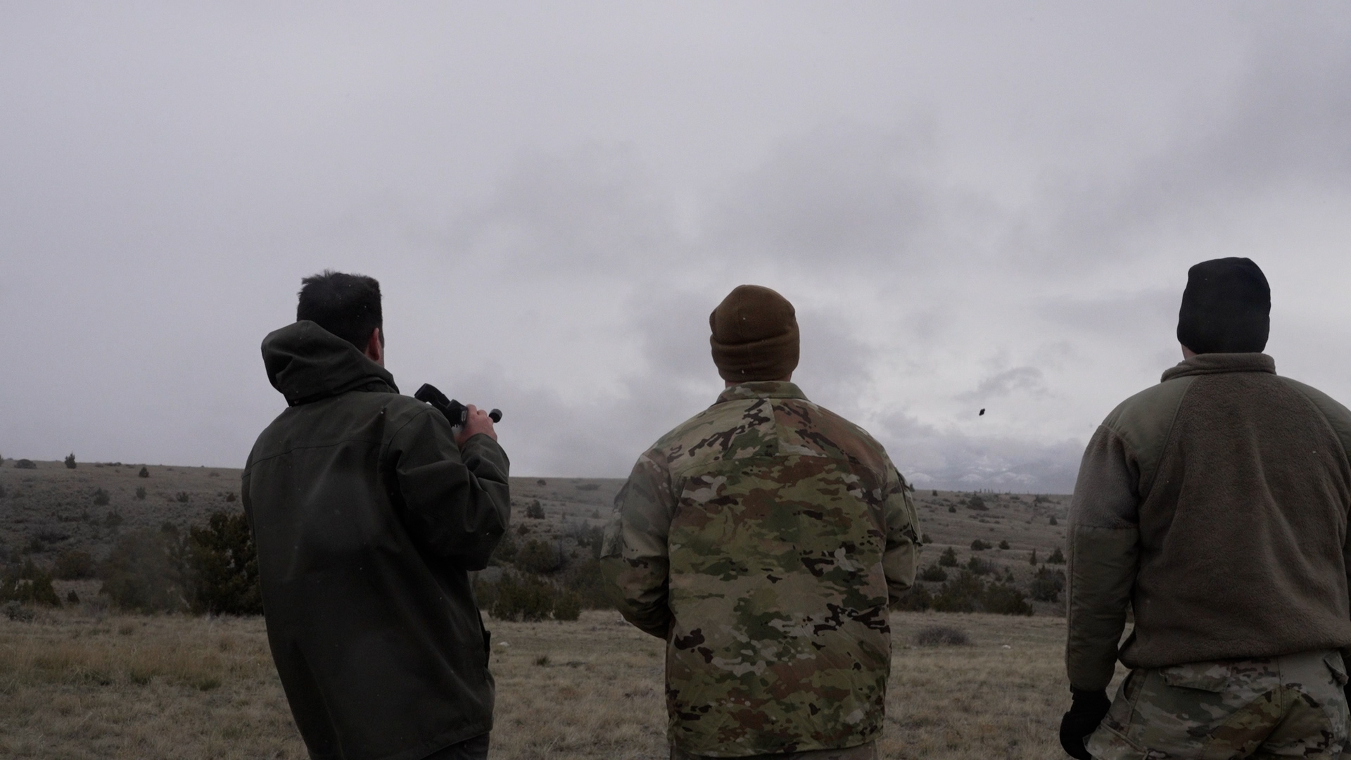 Drone flying