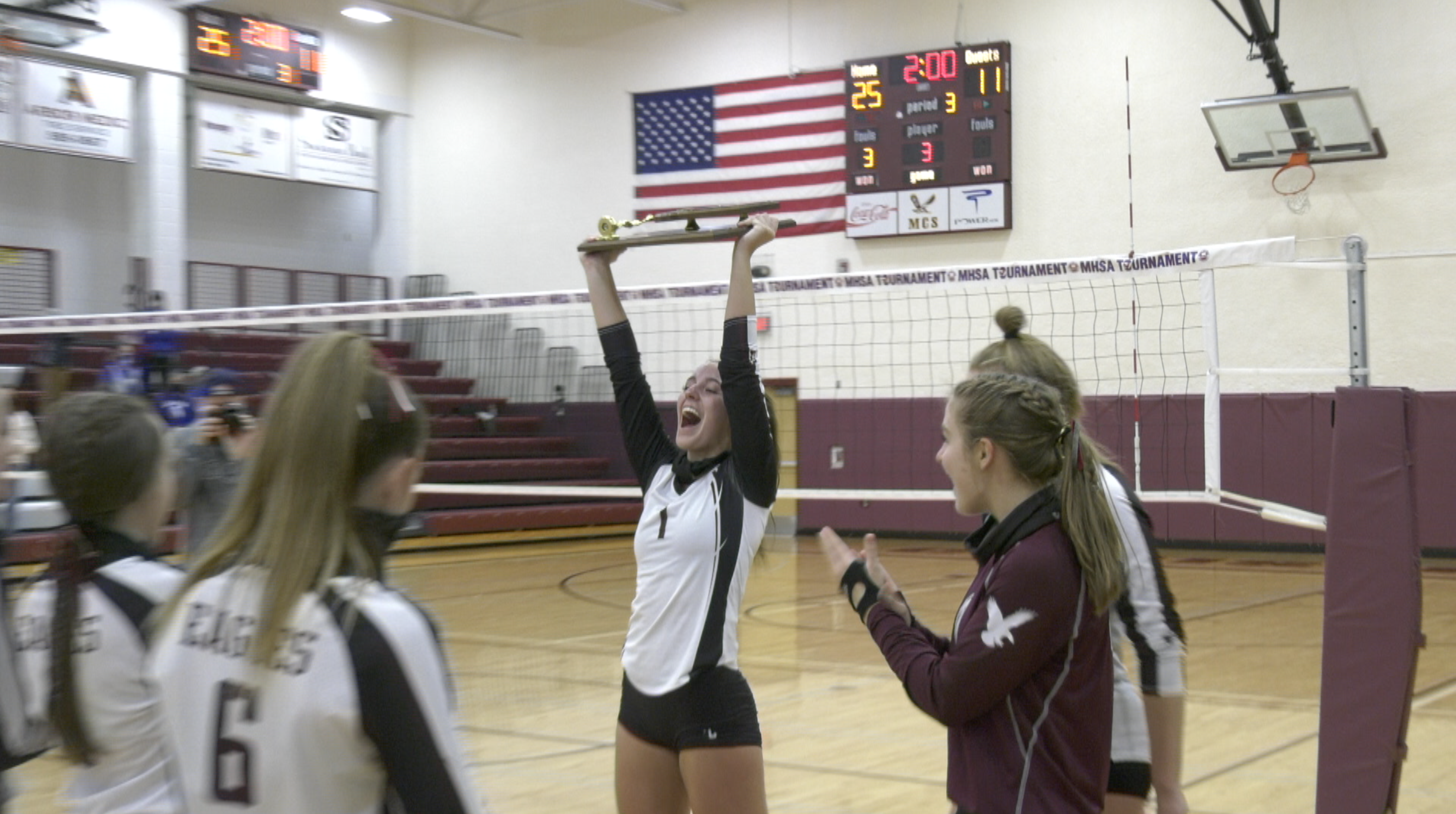 Manhattan Christian volleyball sweeps Lone Peak, wins Western C Championship 