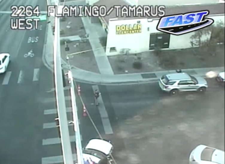 Flamingo, Maryland Parkway shooting and crash - 1/11/24