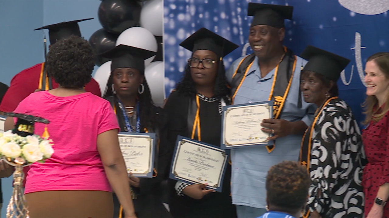 Ten Pahokee families completed a five-month program designed to strengthen reading skills for both parents and children, marking the first graduating class of "The Family Literacy Program."