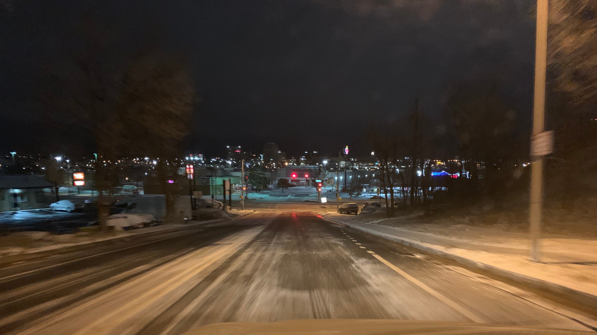Icy roads Colorado Springs