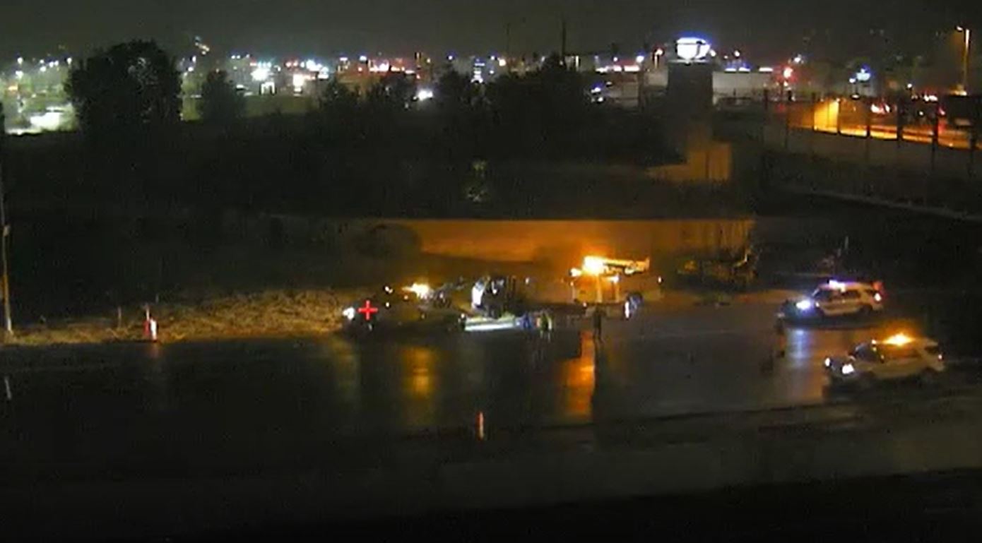 Car versus water truck at I-25 AND 144th Avenue