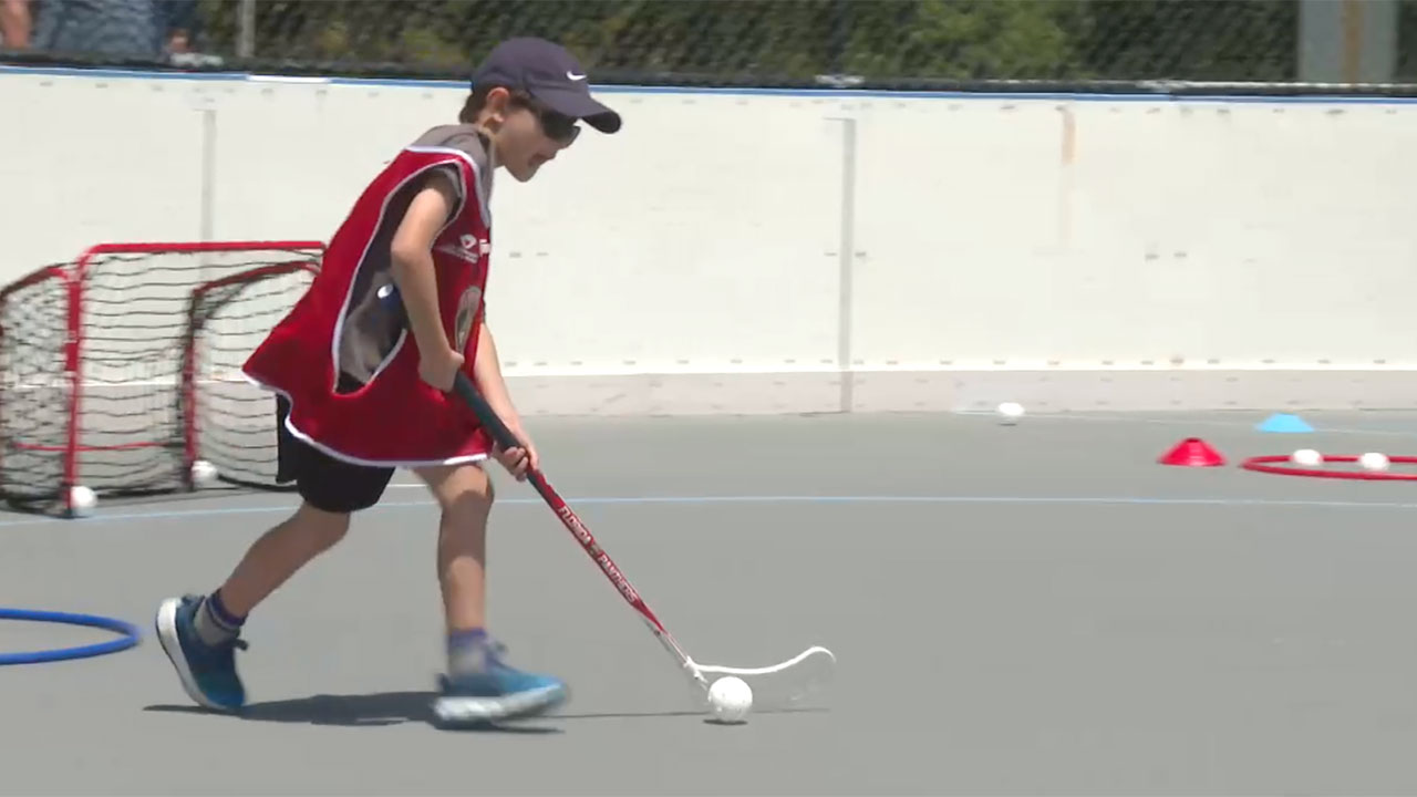 The Free Ball Hockey Clinic was held at Caloosa Park in Boynton Beach on April 12, 2026.