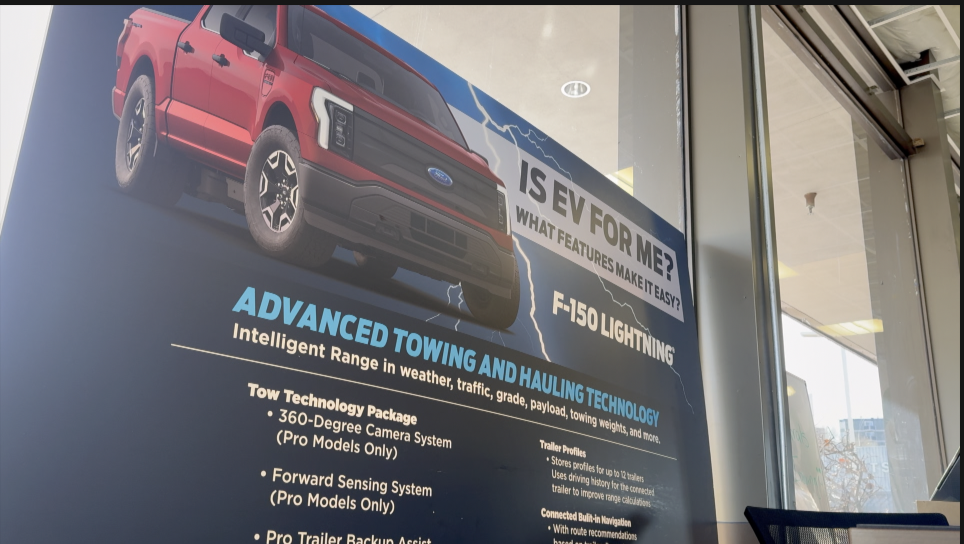 Phil Long Ford of Motor City EV sign