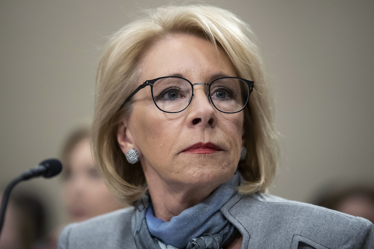 DeVos not enforcing pause on wage garnishments, lawsuit says