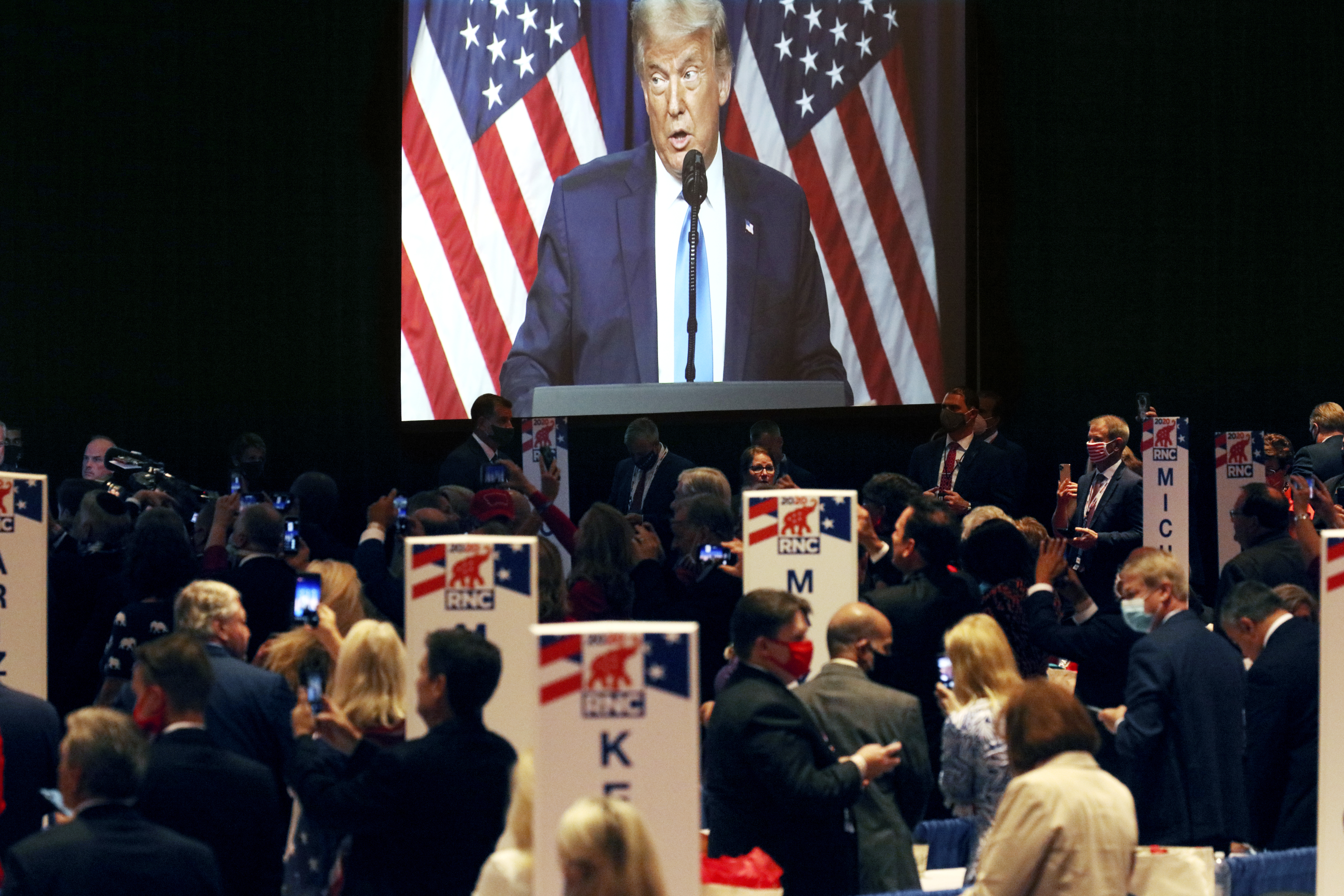 Republicans nominate Trump; he questions election integrity