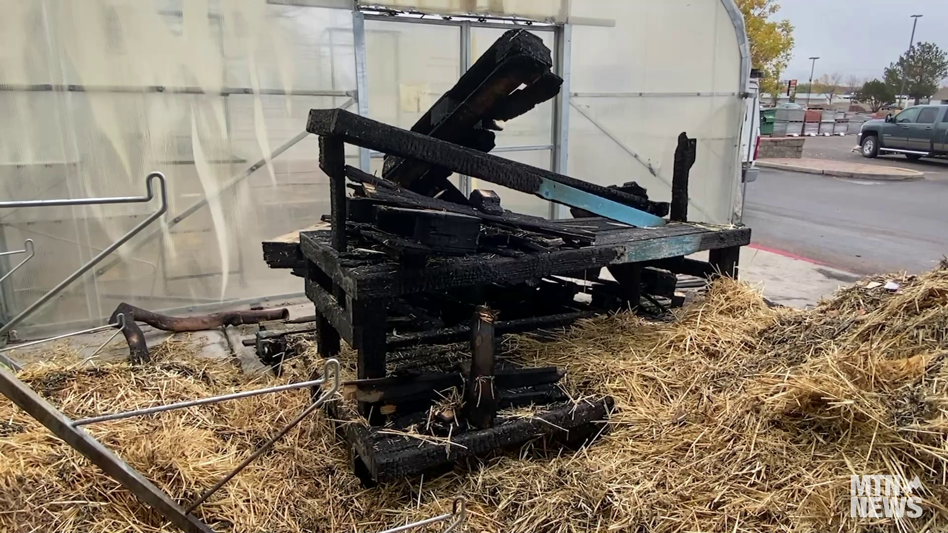 There was a small fire outside of the Ace Hardware on the northwest side of Great Falls on Sunday, October 10, 2021.