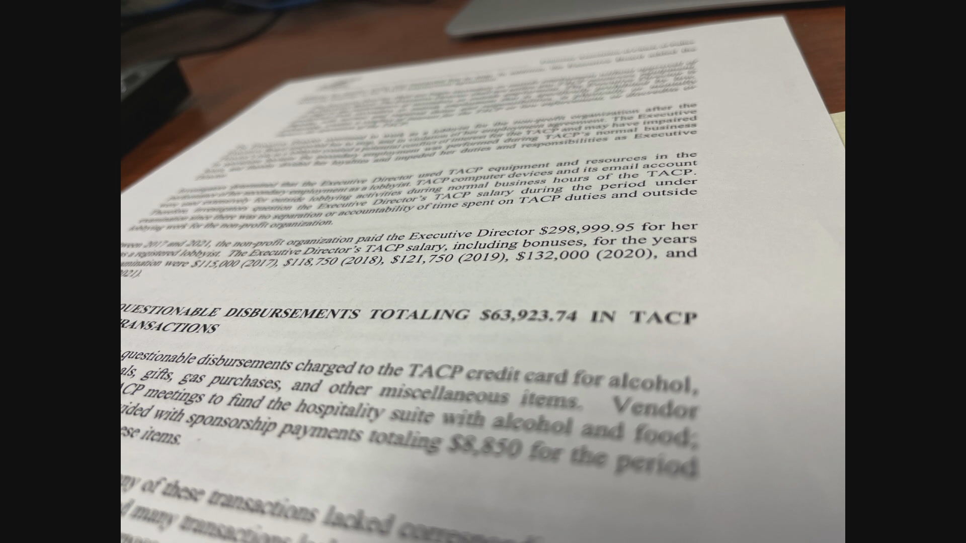 Comptroller's Report