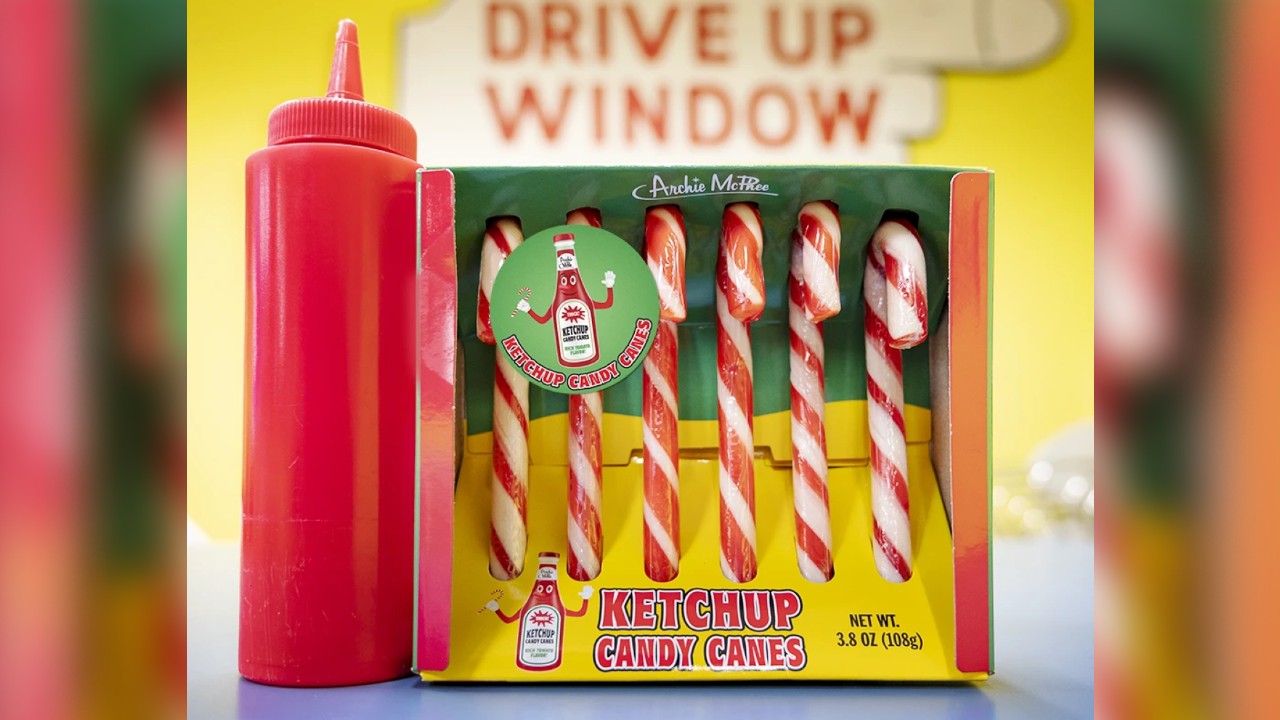 Store selling ketchup-flavored candy canes