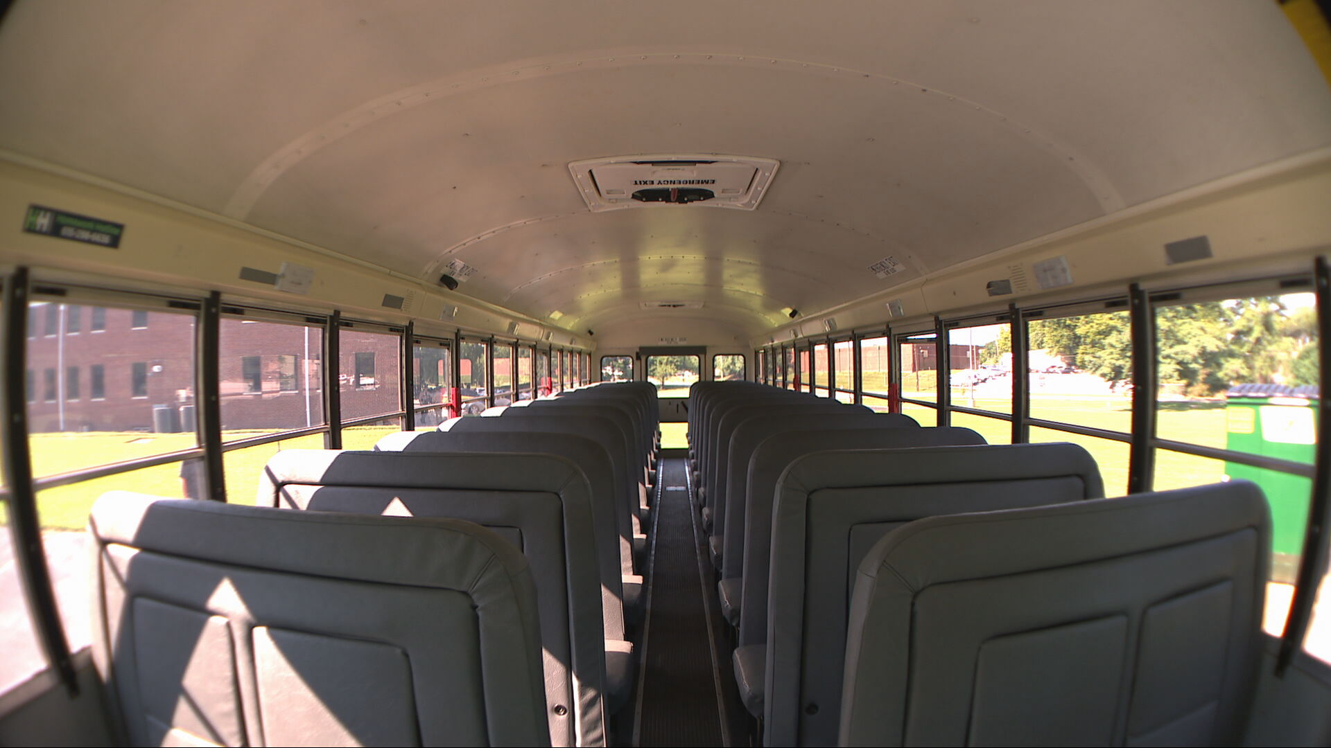 School bus interior