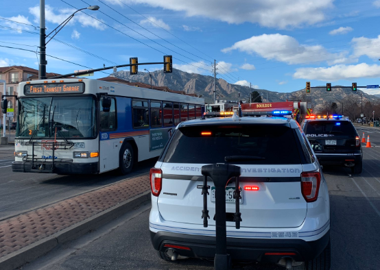 Boulder RTD bus pedestrian