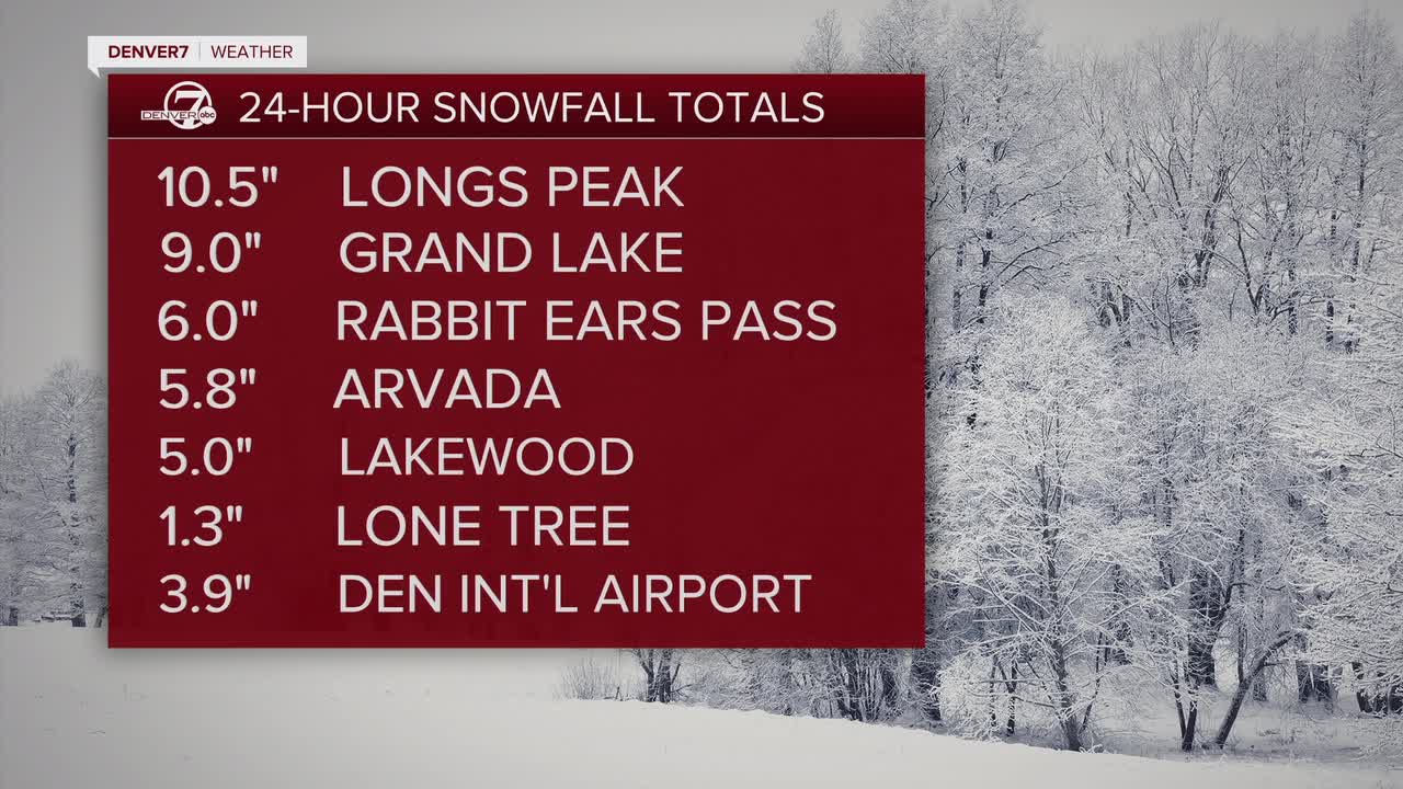 Snowfall totals