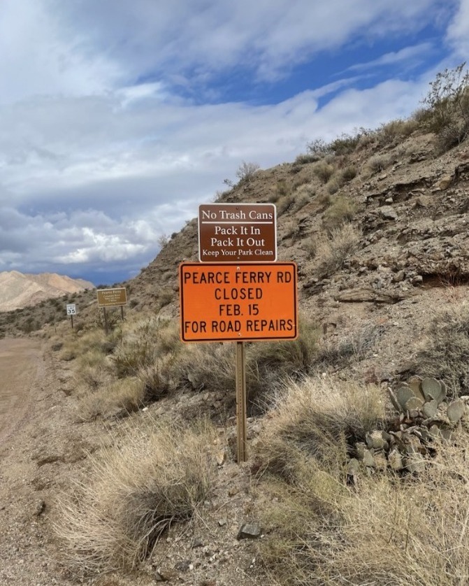Lake Mead NRA road closure