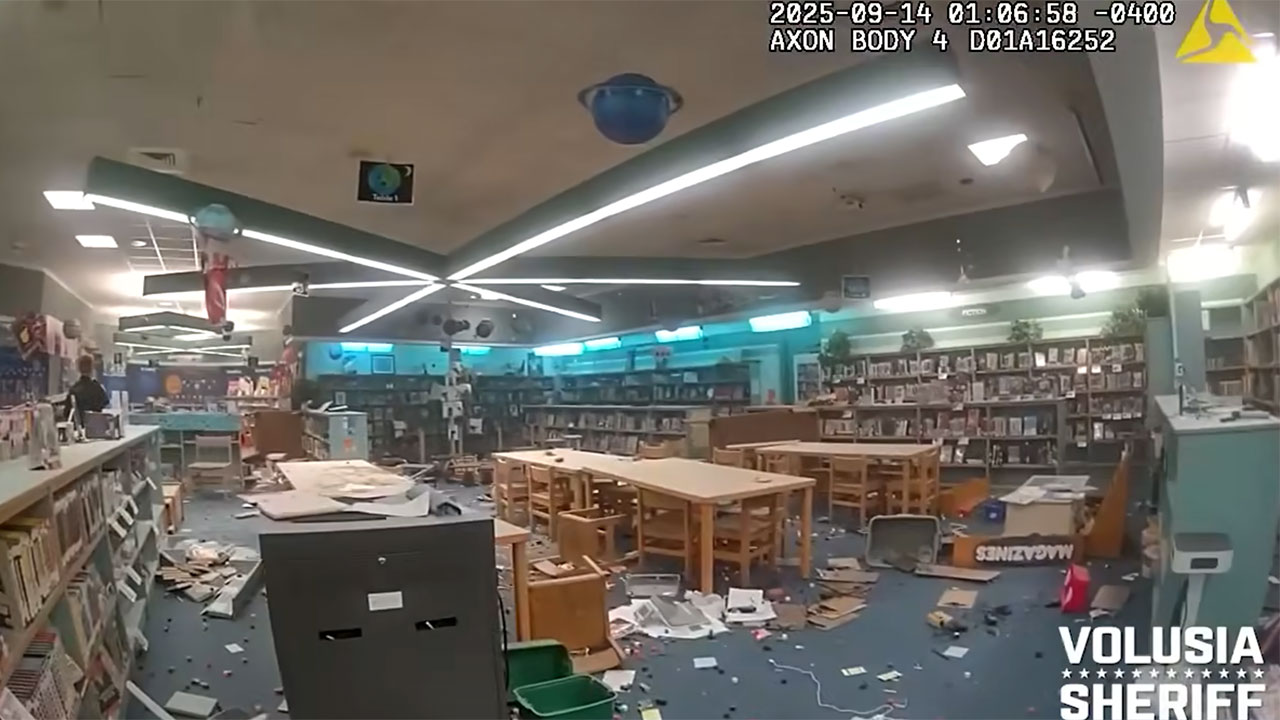 Two boys were turned in by their mothers to face charges for allegedly causing $50,000 worth of vandalism damage to a central Florida elementary school's media center, investigators said.