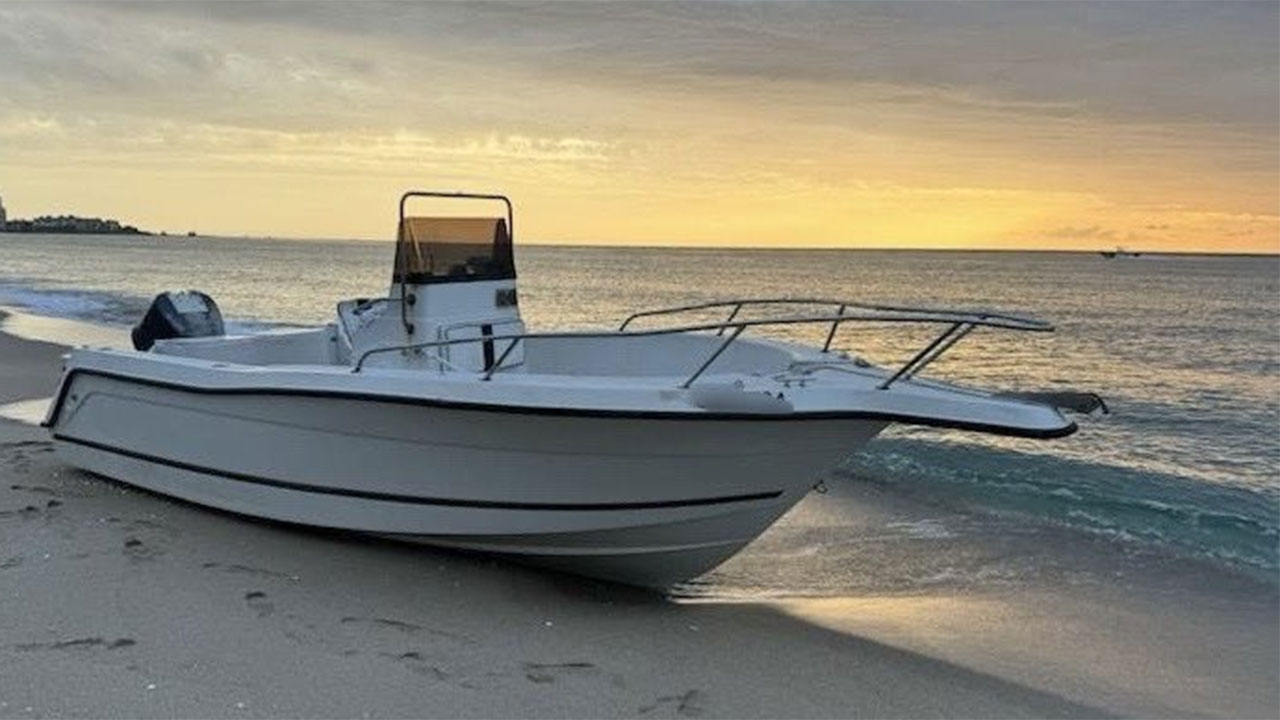 Four migrants were taken into custody after coming ashore on Palm Beach on June 16, 2024.