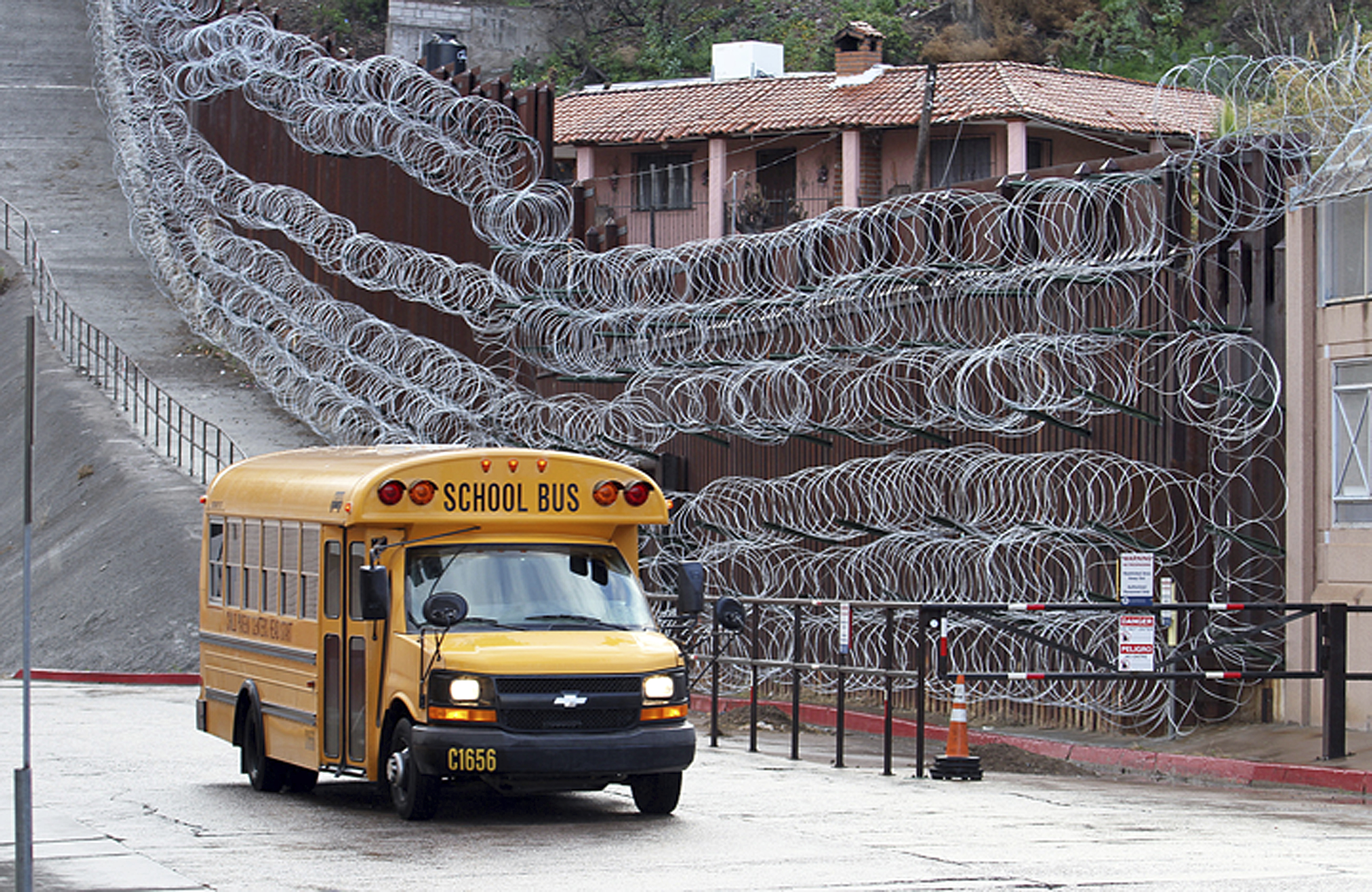 Nogales Border Concertina Wire Fence AP Photo