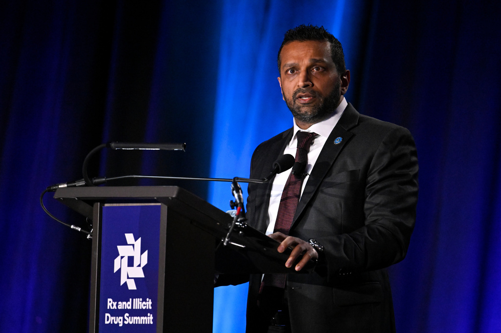 FBI Director Kash Patel speaks at the Rx and Illicit drug Summit, Wednesday, April 8, 2026, in Nashville, Tenn. 