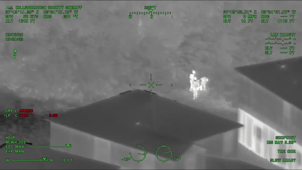Sheriff's helicopter tracked suspects accused of breaking into cars overnight in Ruskin