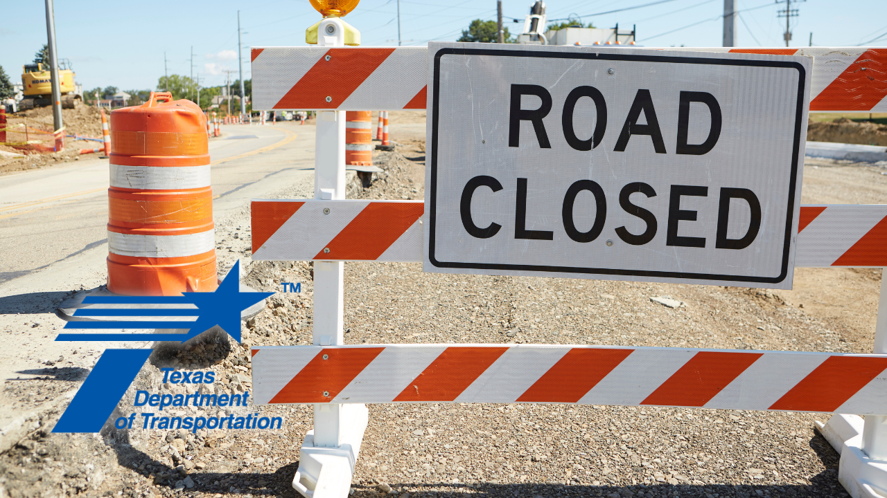 TxDOT road work construction closure
