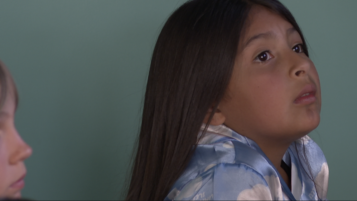 Students listen intently to their teachers instructions on Friday. 