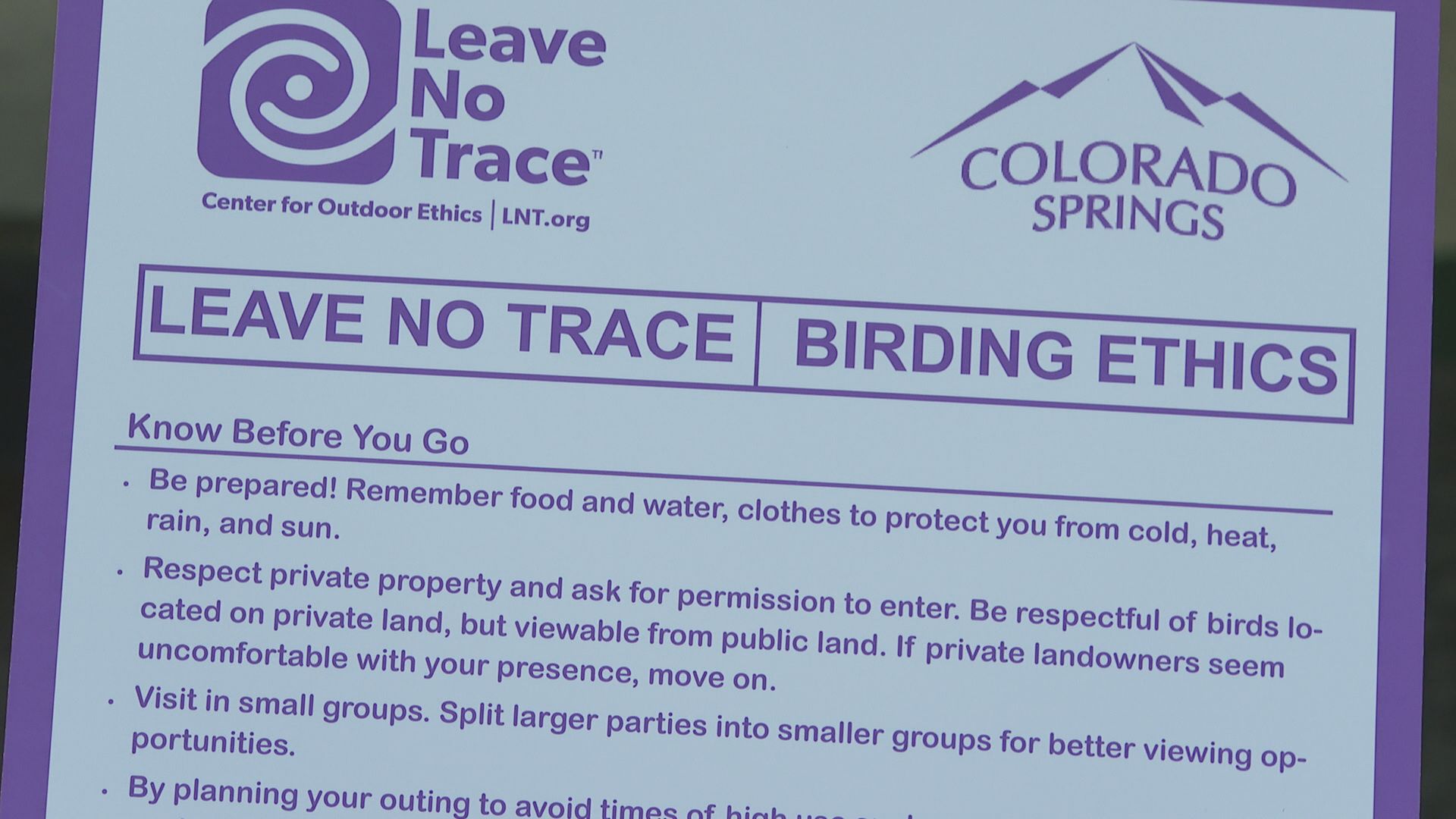 Leave No Trace Birding