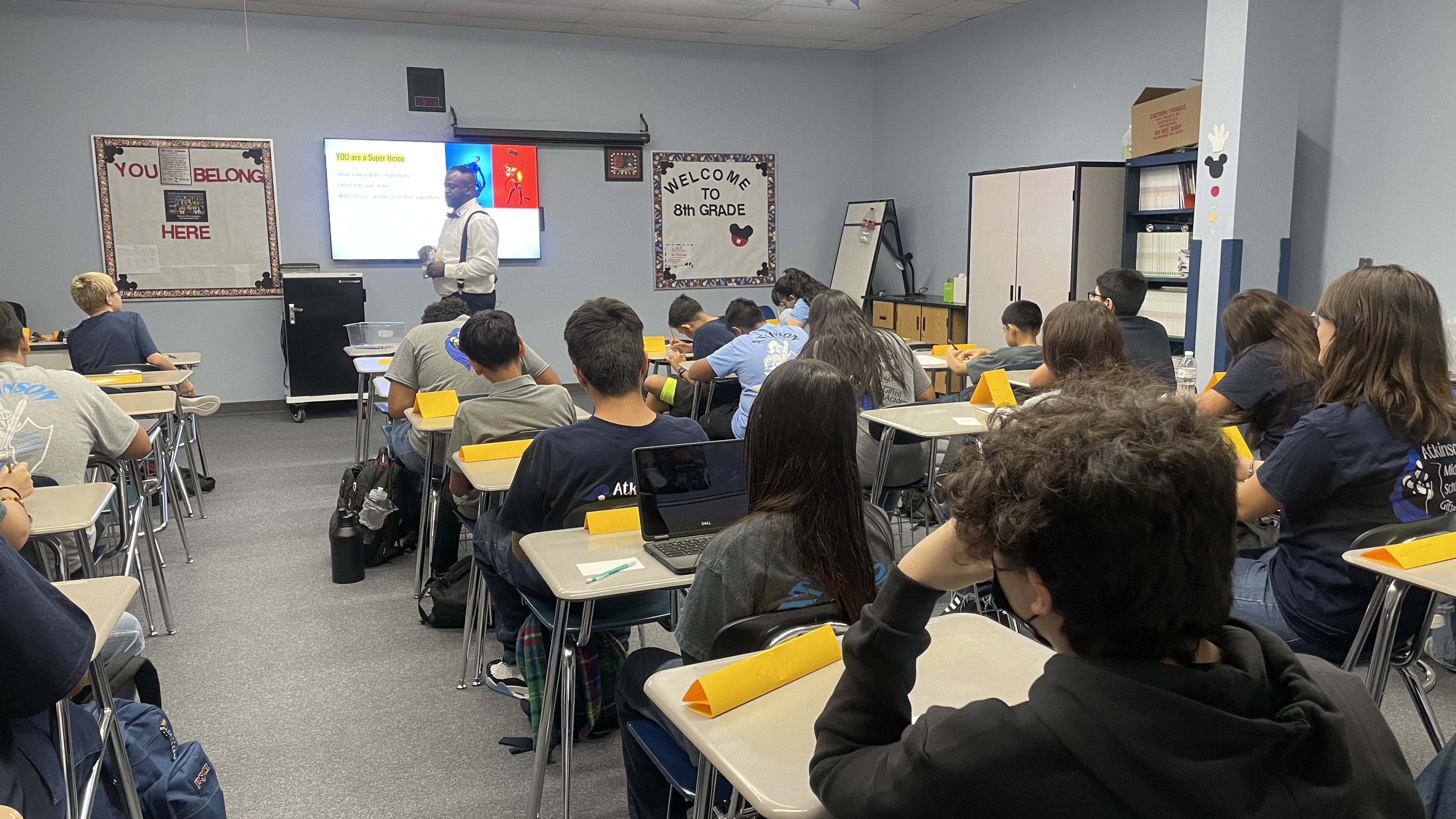 students at Atkinson Middle School Gifted Academy