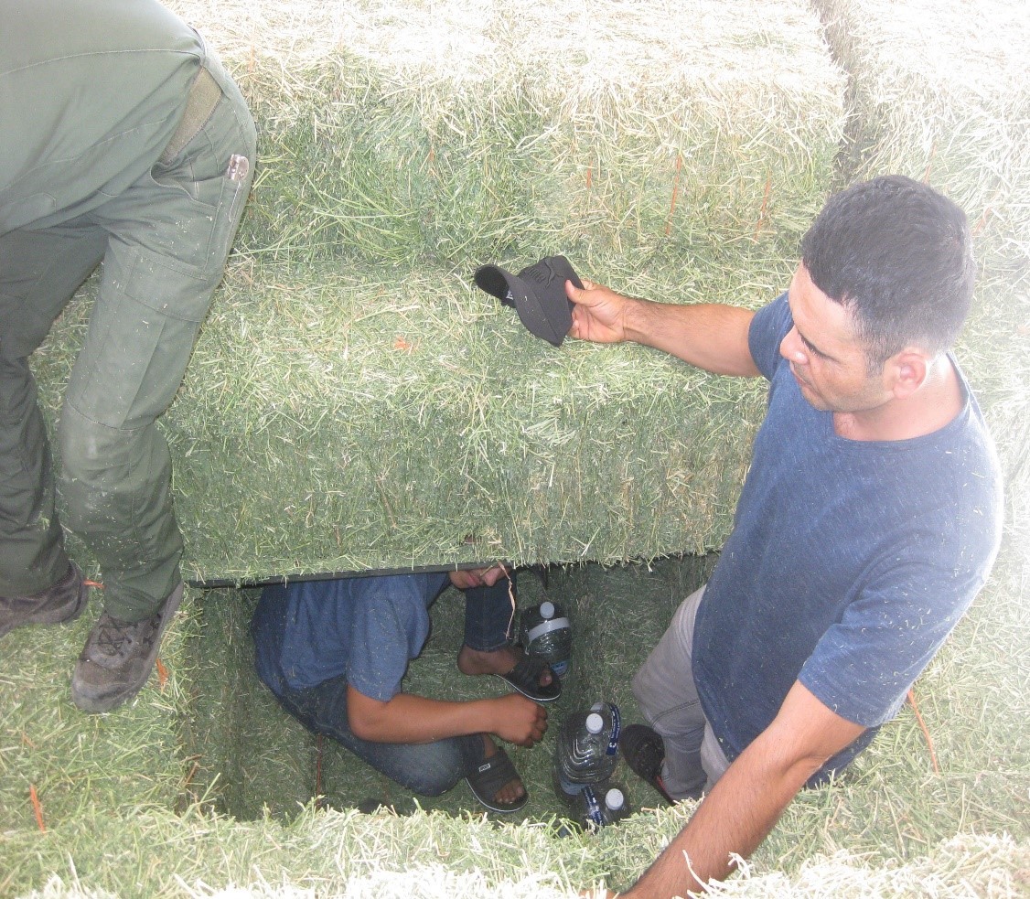 12 people discovered inside stack of hay at checkpoint, Border Patrol says